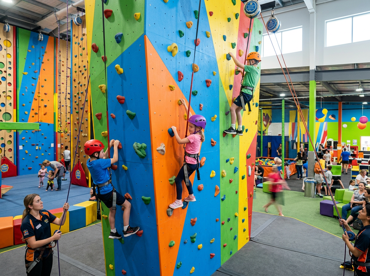 Pared de escalada indoor en JuegoFamilia